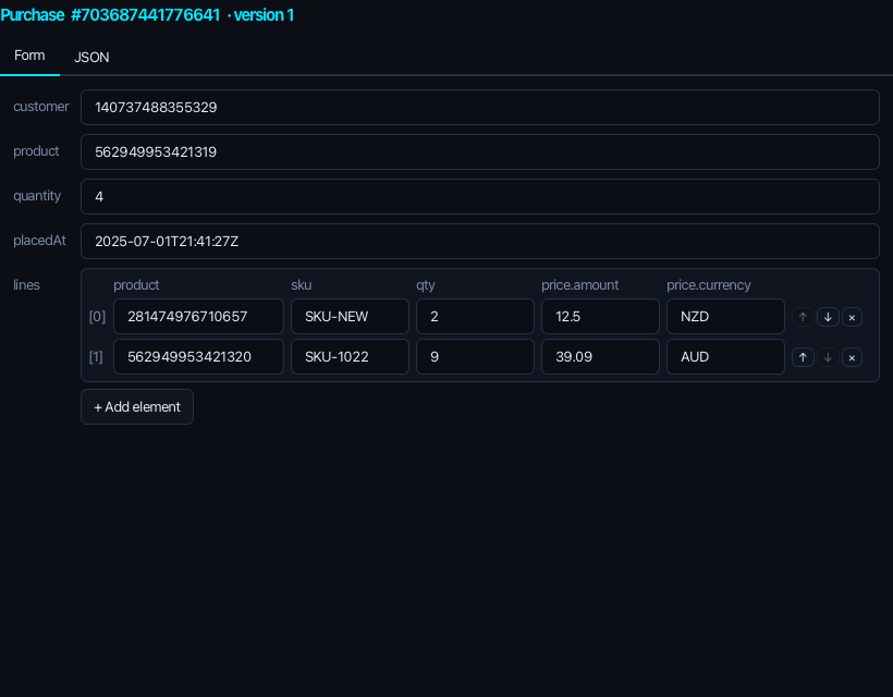 Studio element editor